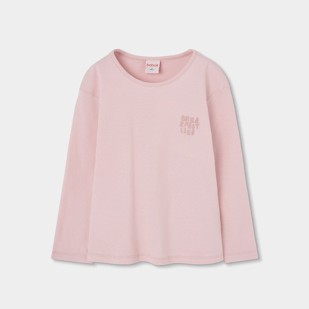 Pyjama en maille fille à rayures avec broderie pink, BOBOLI