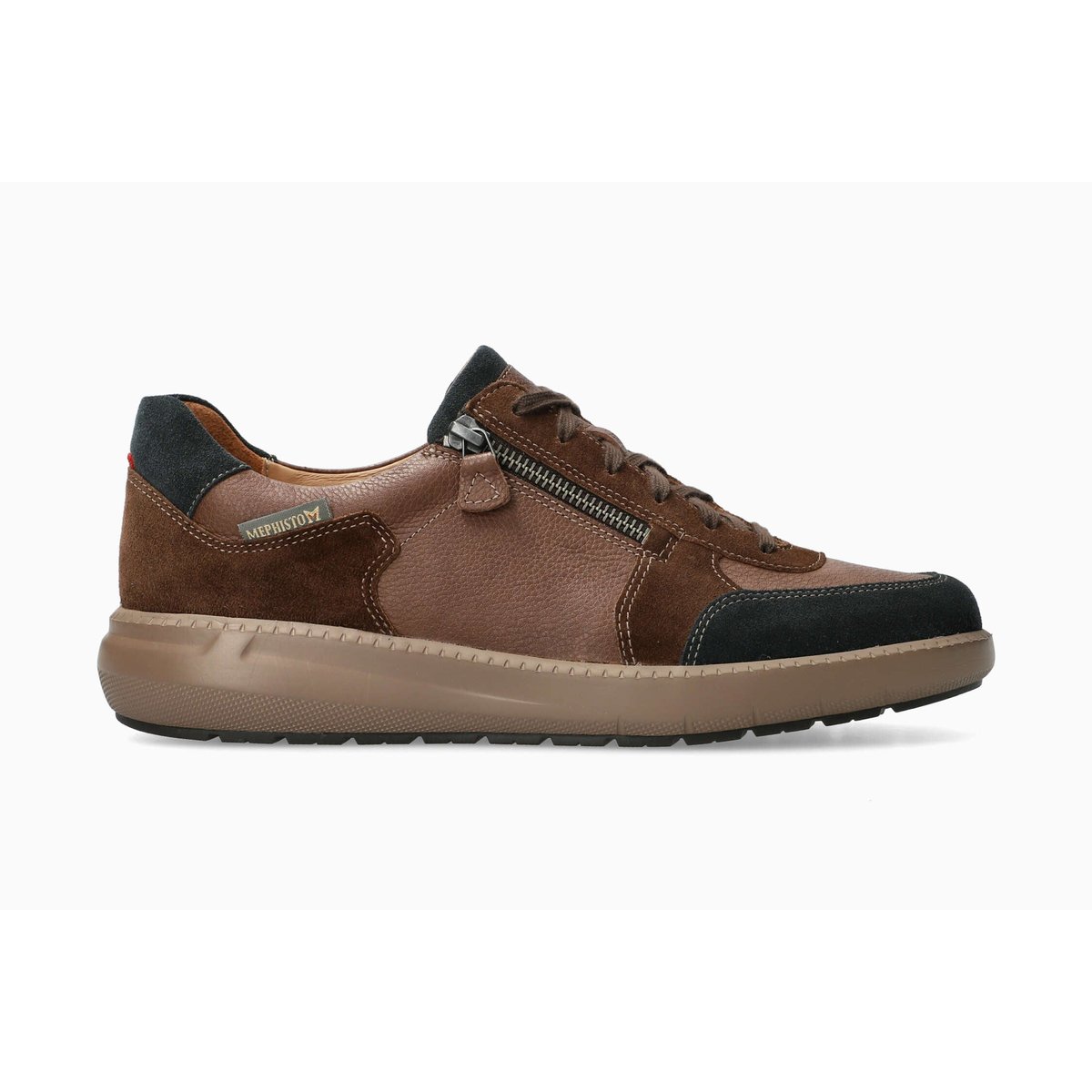 Baskets en cuir JAMY bleu p5150, MEPHISTO