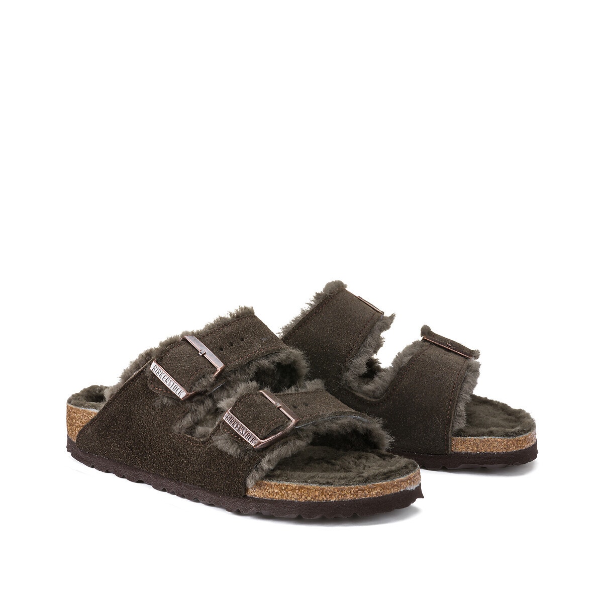Mules fourrées Arizona Fell moka, BIRKENSTOCK