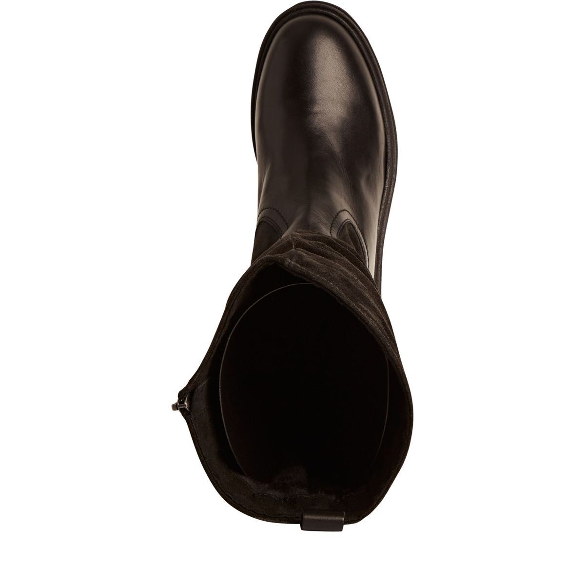 Bottes en cuir noir combiné, MARCO TOZZI