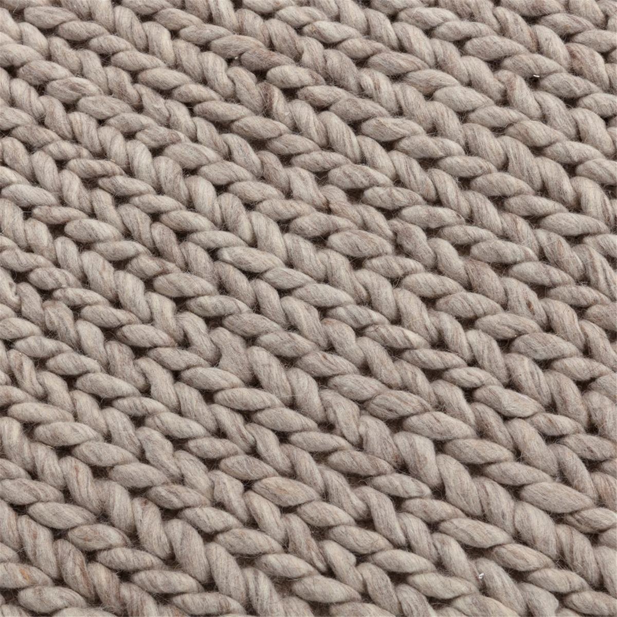 Tapis en laine tricotée main gris, RECOLLECTION