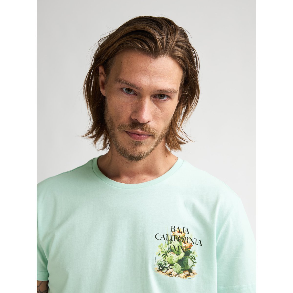 T-shirt dos imprimé magma vert cool mint, PETROL INDUSTRIES