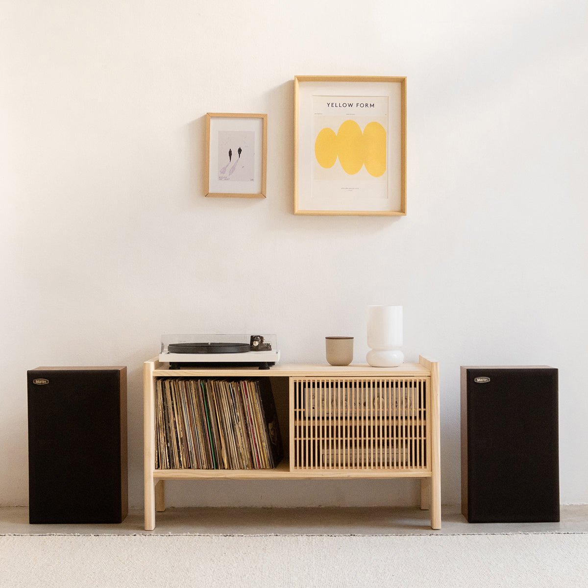 Meuble TV en pin massif non verni MENDIA PETIT bois clair, NAAN FURNITURE