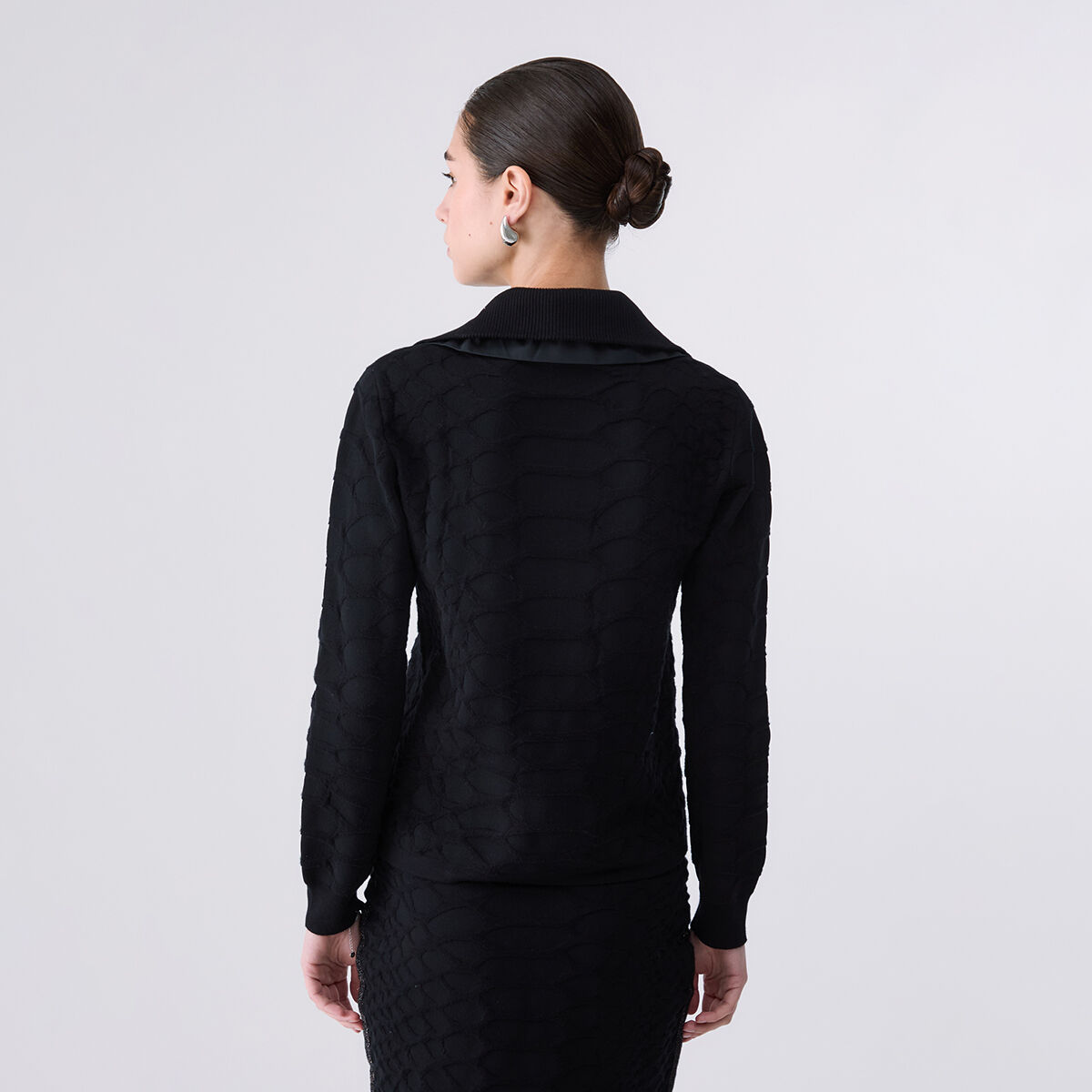 Pull Jacquard Crocodile noir, LIU JO