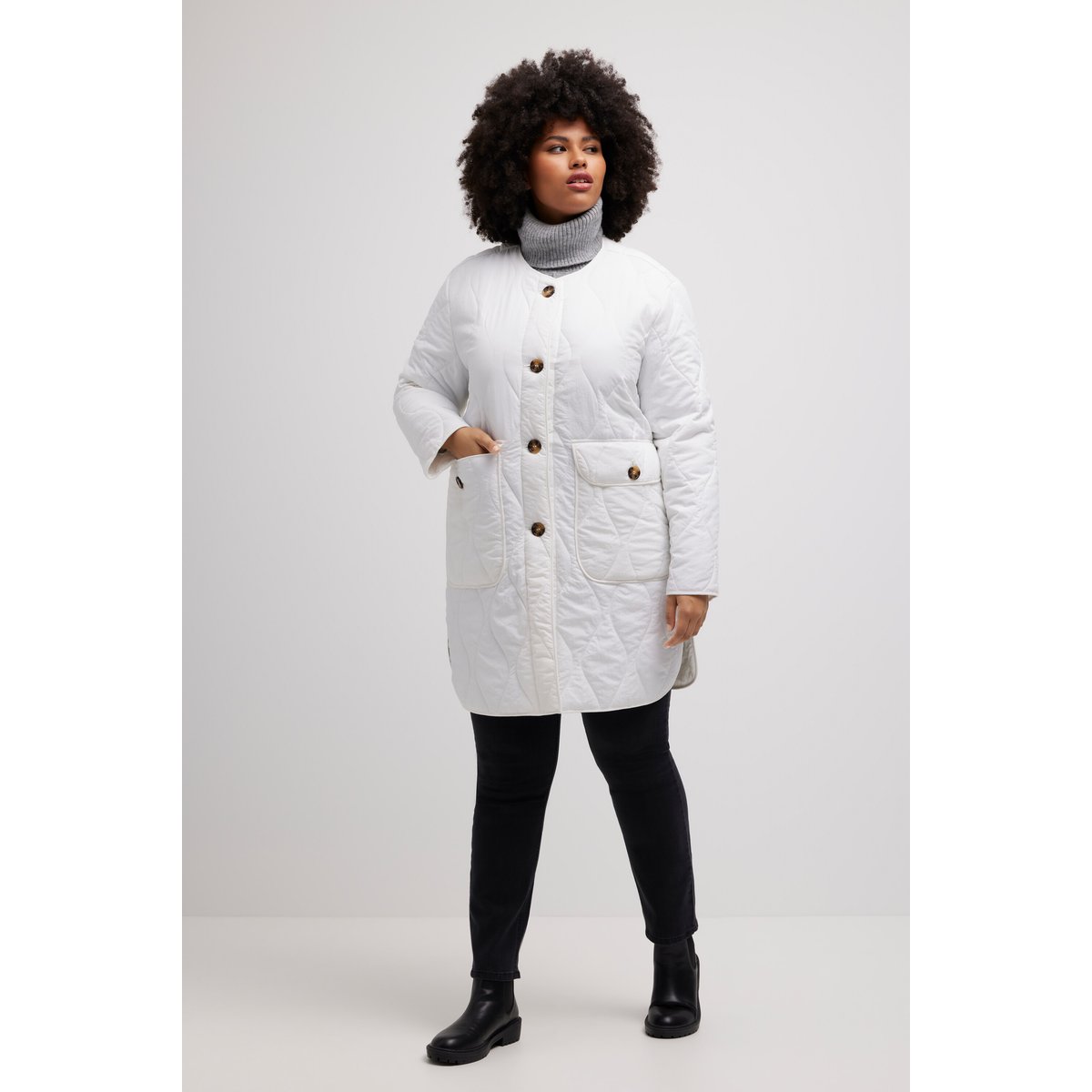 Veste matelassée, rembourrage chaud blanc cassé, ULLA POPKEN