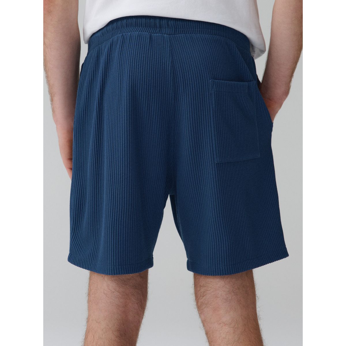 Short en jersey texturé à cordon de serrage bleu, NEXT
