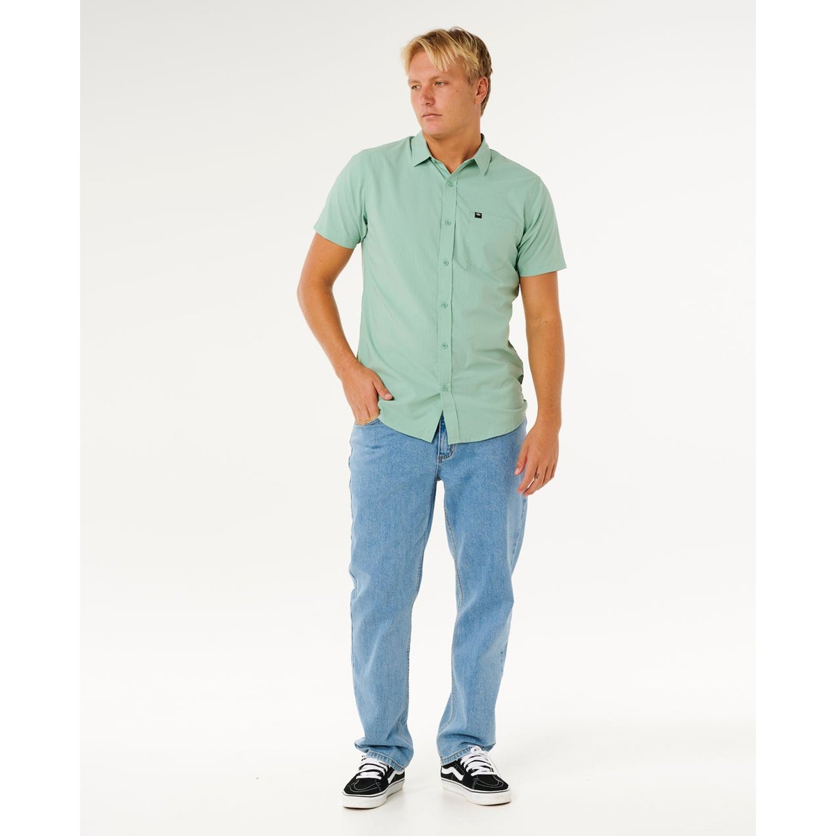 Chemise Classic SURF Tech à manches courtes aloe, RIP CURL