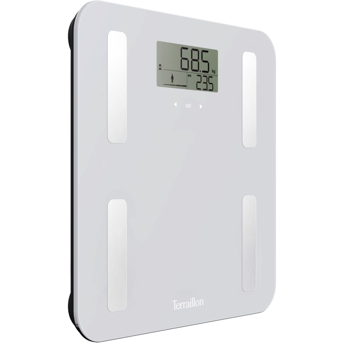Pèse personne connecté Connecte Body Connect gris, TERRAILLON