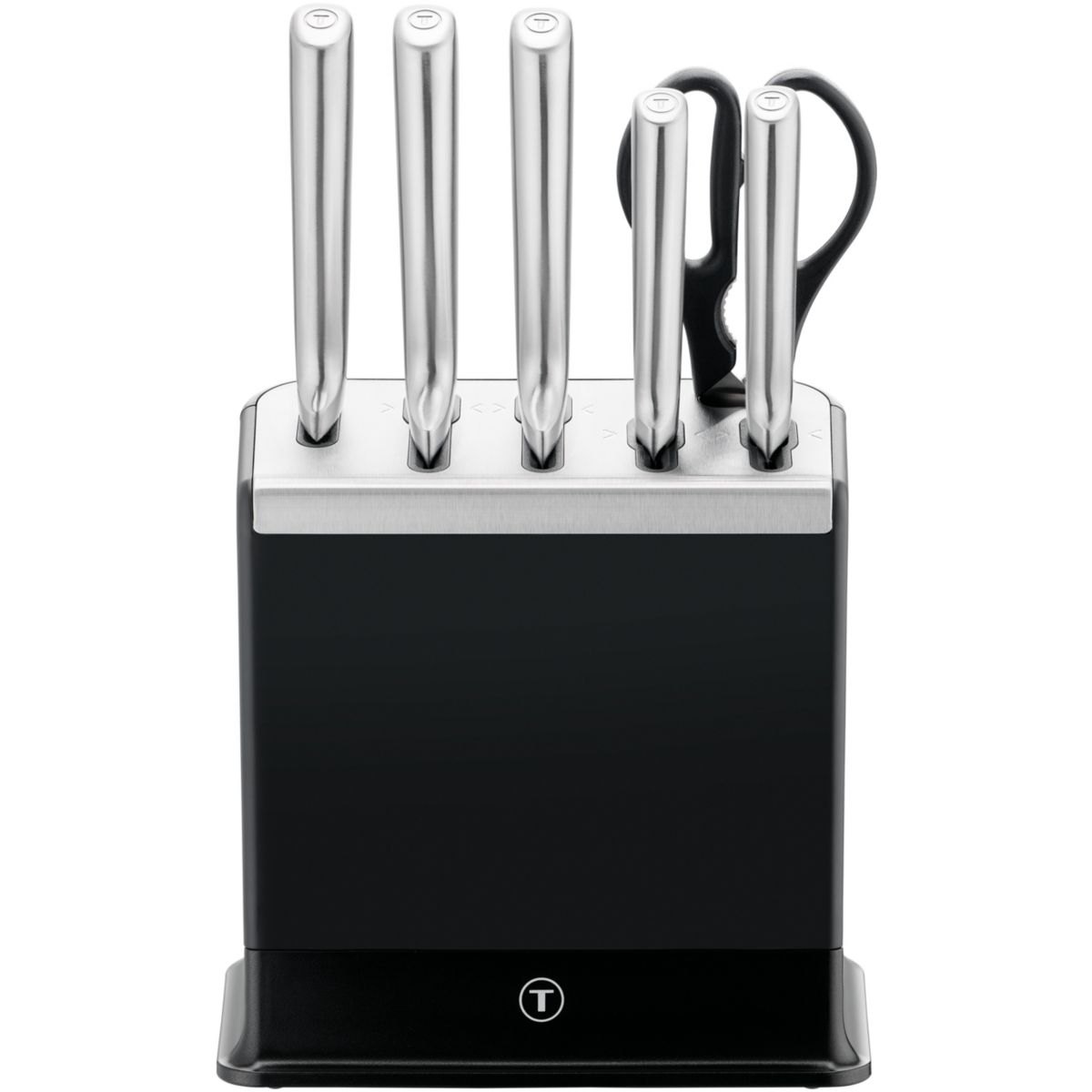 Bloc couteaux Eversharp Pro inox 5pcs + ciseaux couleur unique, TEFAL