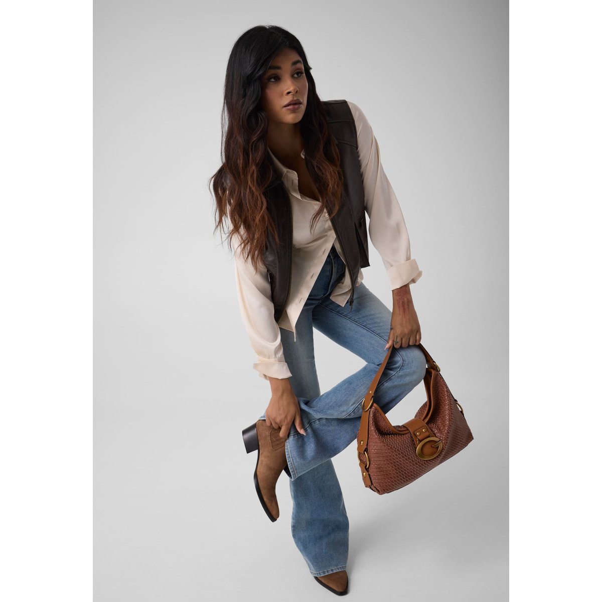 Botte En Daim Wynie marron, GUESS
