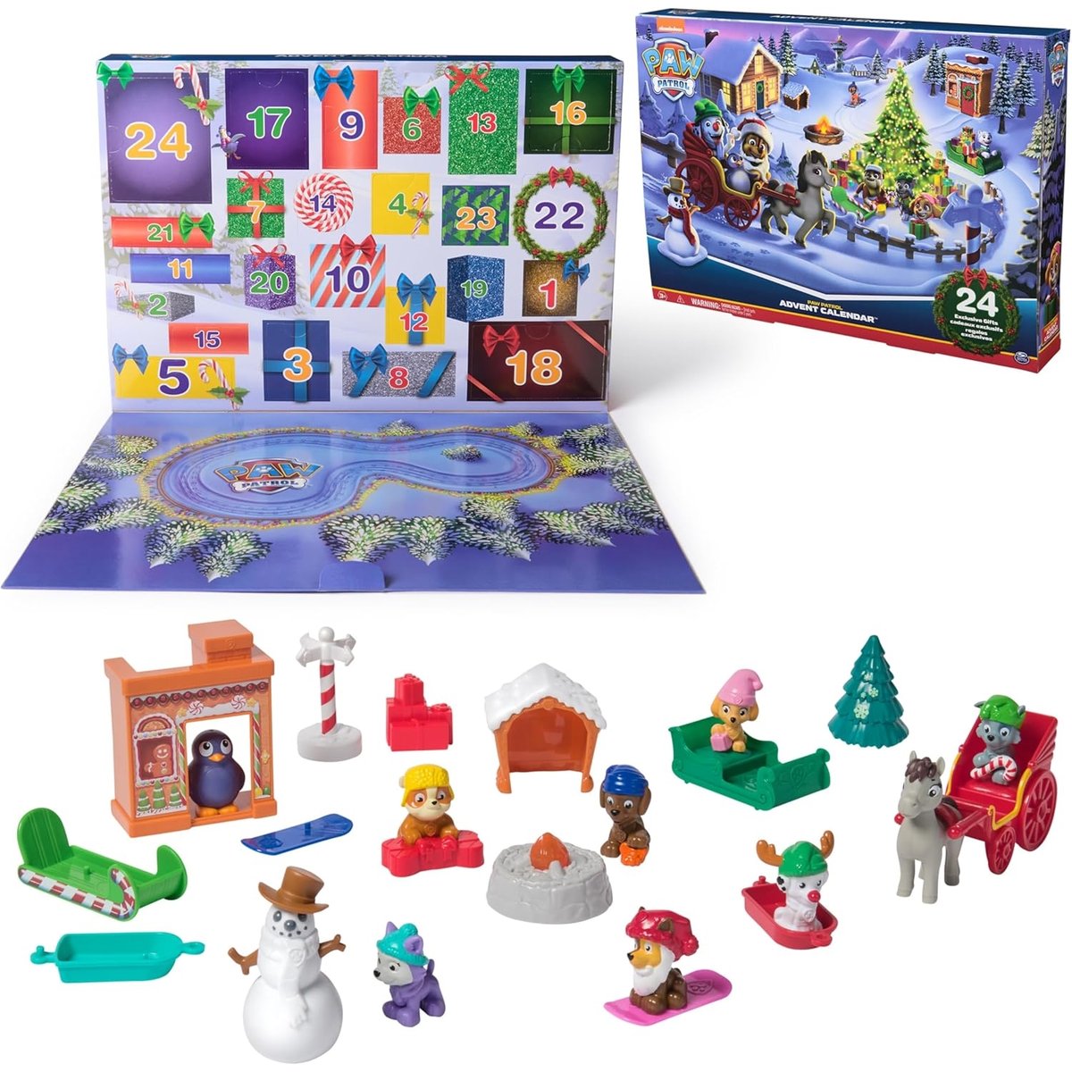 Paw Patrol - Pat Patrouille - Calendrier de l'avent Pat Patrouille 2025 multicolore, SPIN MASTER