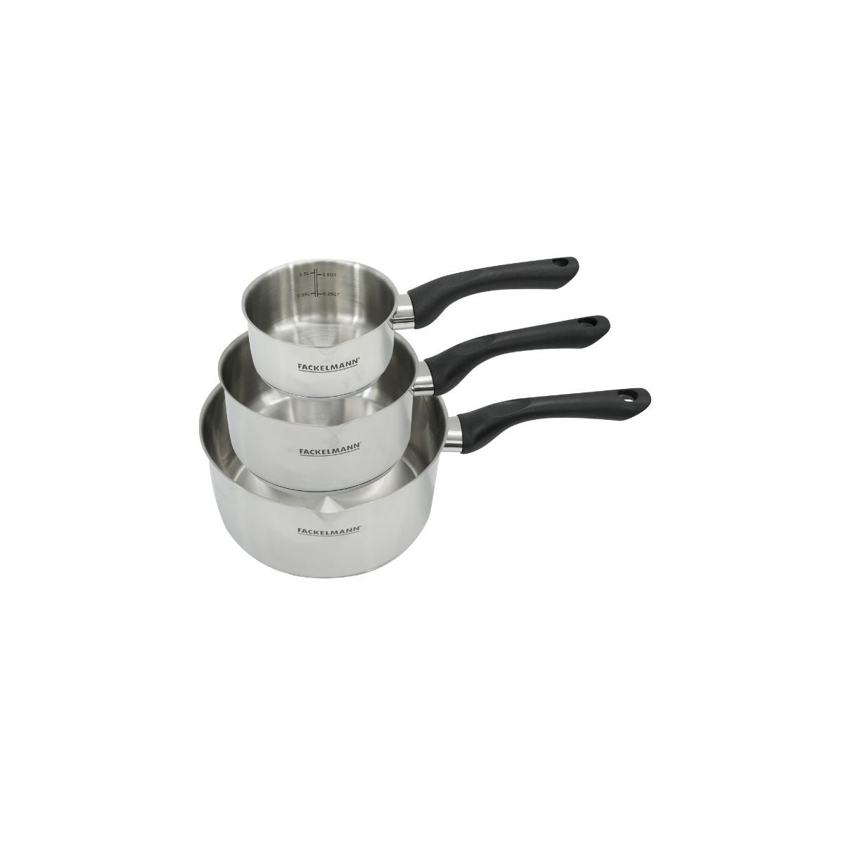 Batterie de cuisine 3 casseroles 12/16/20cm GENEVA inox, FACKELMANN