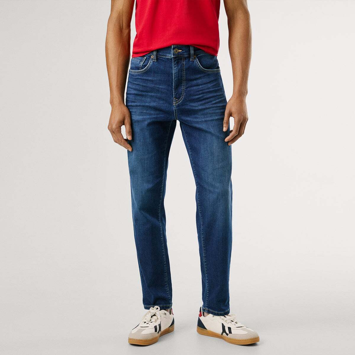 Jean Coupe Décontractée, Taille Basse - Cage authentic oxford gymdigo, PEPE JEANS
