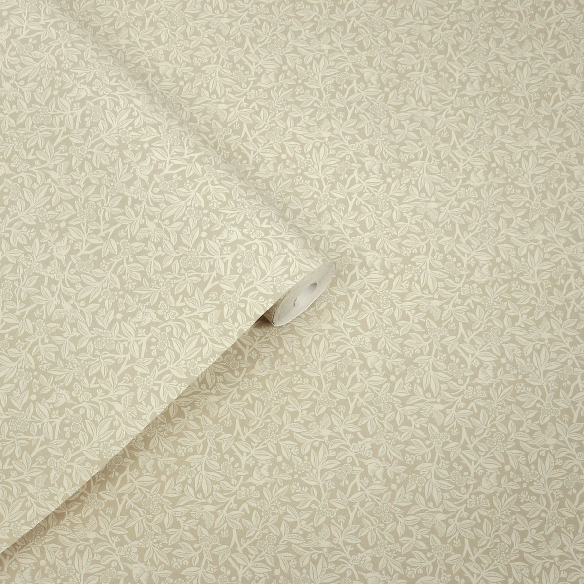 Papier peint multitude de fleurs Nutgrove beige doux grisé, LAURA ASHLEY