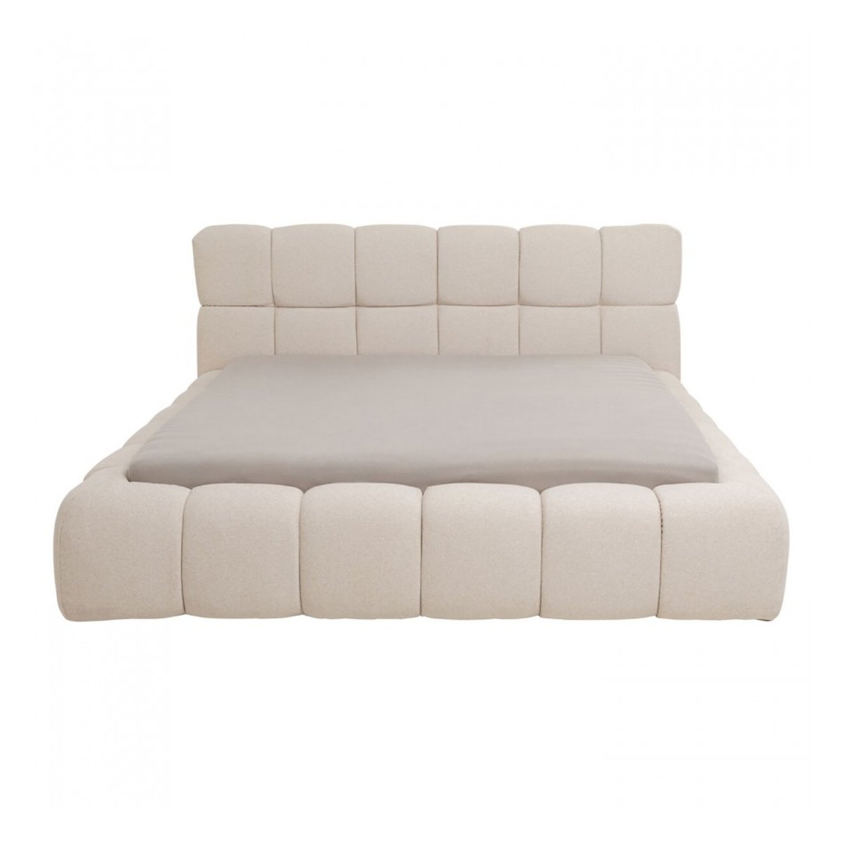 Cadre de lit matelassé en polyester, SALAMANCA beige, KARE DESIGN