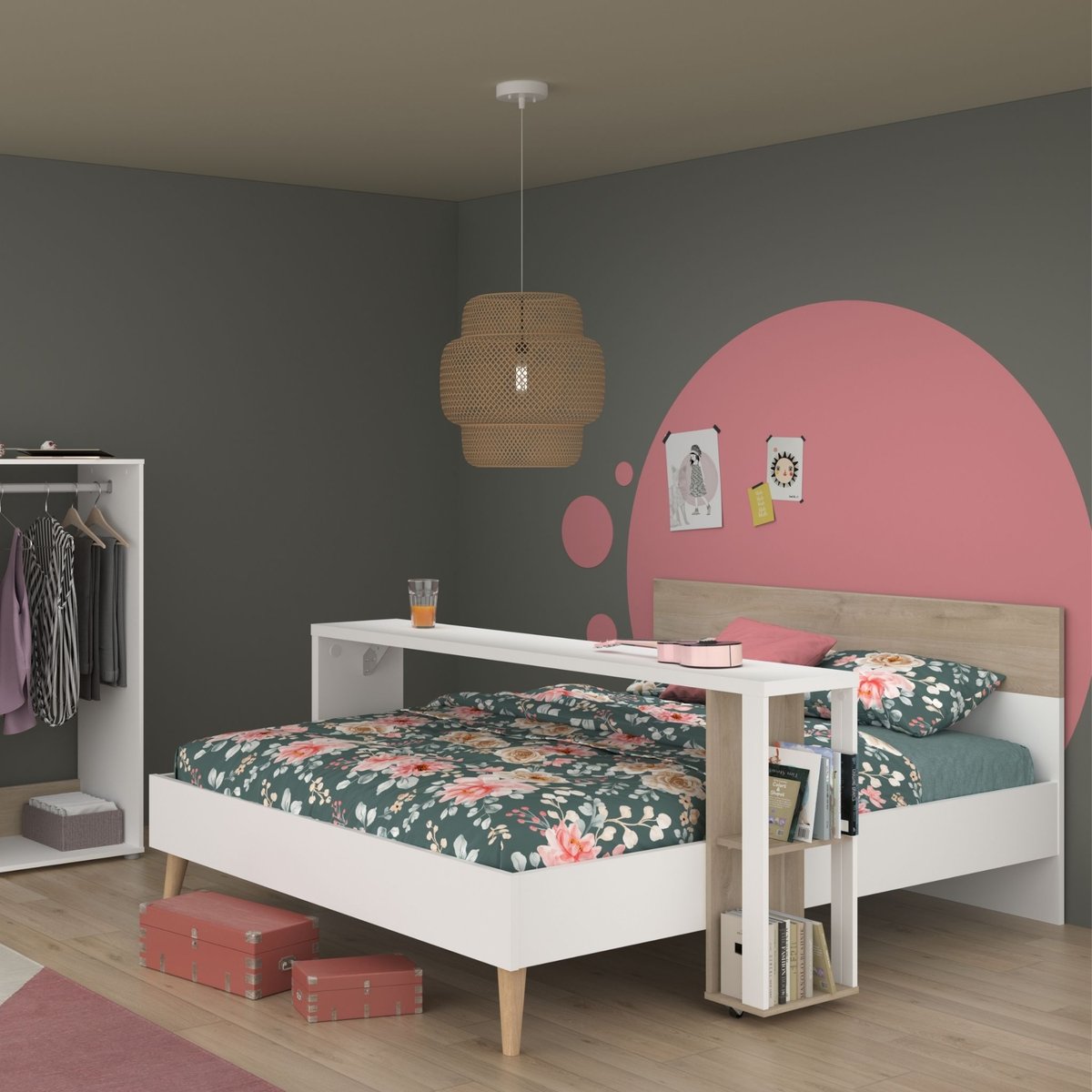 Lit scandinave - GABY blanc, TERRE DE NUIT