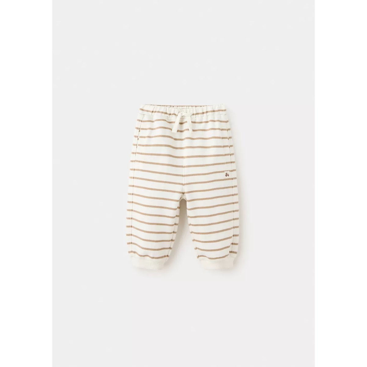Pantalon de jogging rayures blanc cassé, MANGO BABY