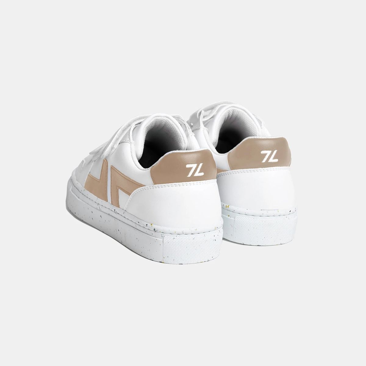 Basket Basses, VELCRO beige - blanc, ZETA