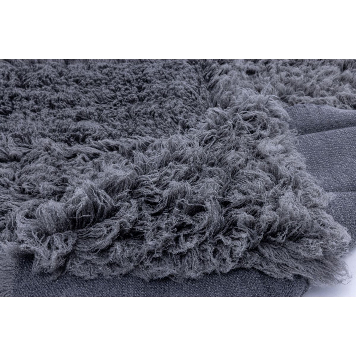Tapis grec flokati original - FLOKOS DESIGN anthracite, THEKO