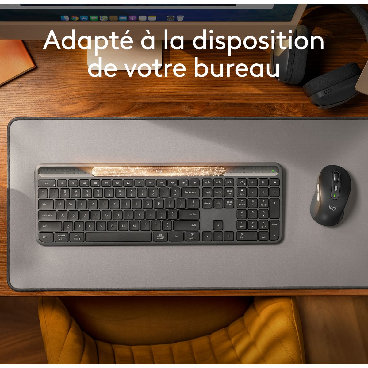 Clavier sans fil Signature Slim Solar+ couleur unique, LOGITECH
