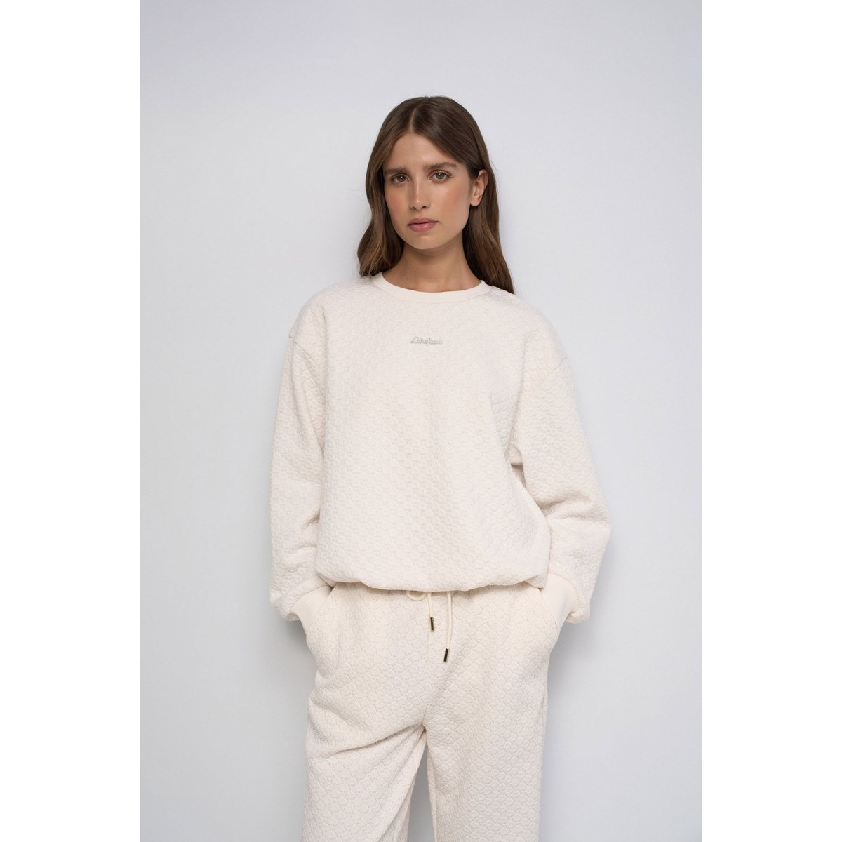 SWEATSHIRT EN JACQUARD ET Fil textile beige, SALSA JEANS
