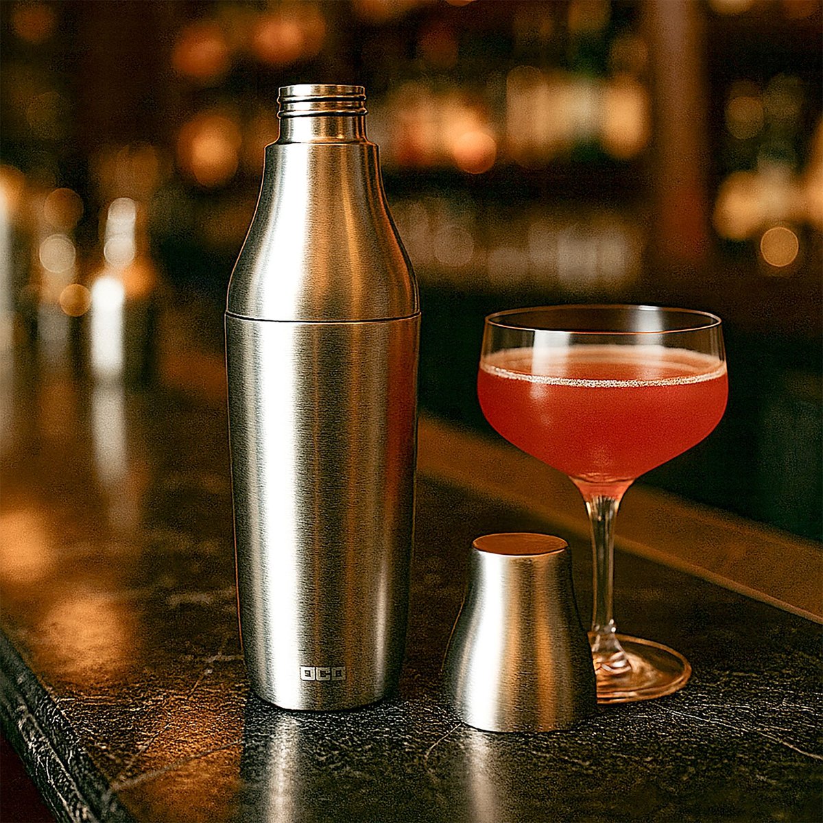 Shaker à cocktail en acier inoxydable 600ml inox, OGO LIVING