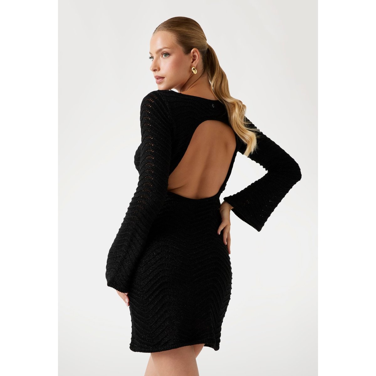 Mini Robe-Pull noir, GUESS