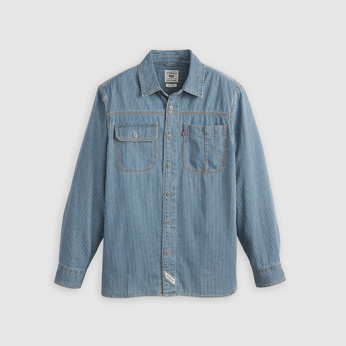Worker Striped Twill Shirt blue striped, LEVI'S