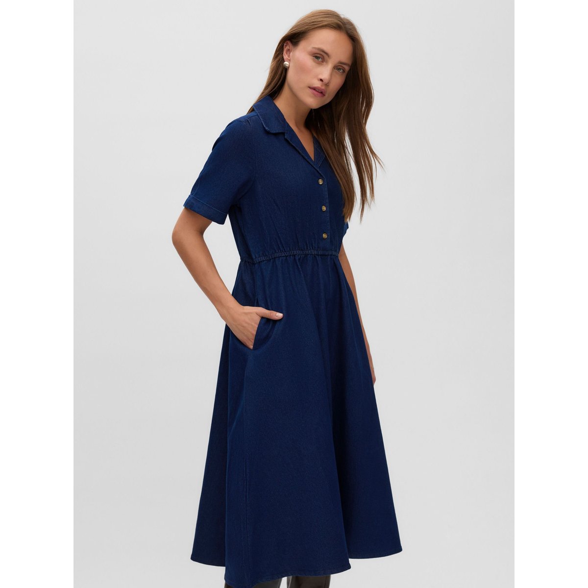 Robe En Denim dark blue denim, VERO MODA