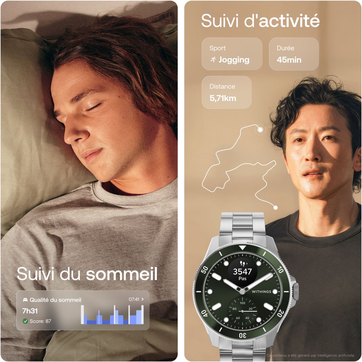 Montre santé Scanwatch Nova verte vert, WITHINGS