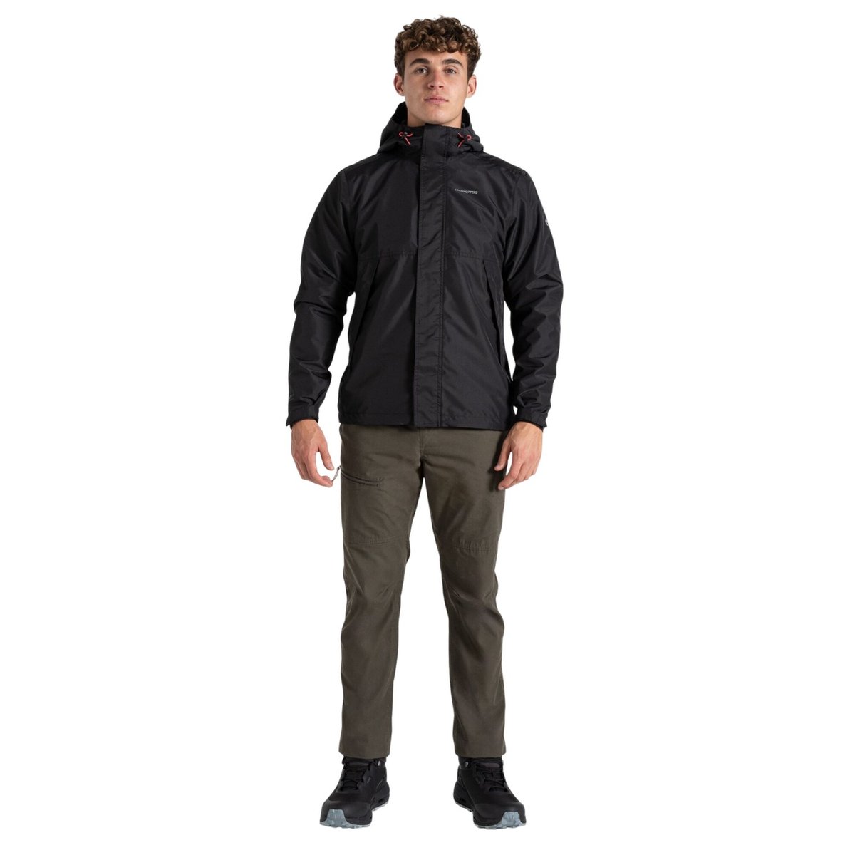 Veste imperméable à capuche ajustable OSSUS noir, CRAGHOPPERS