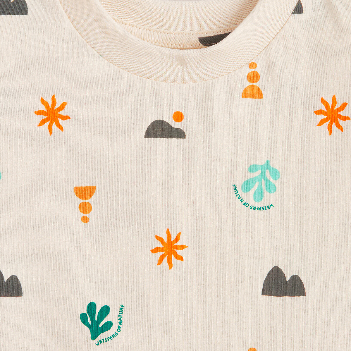 Lot de 4 T-shirts col rond, à manches courtes multicolore, LA REDOUTE COLLECTIONS