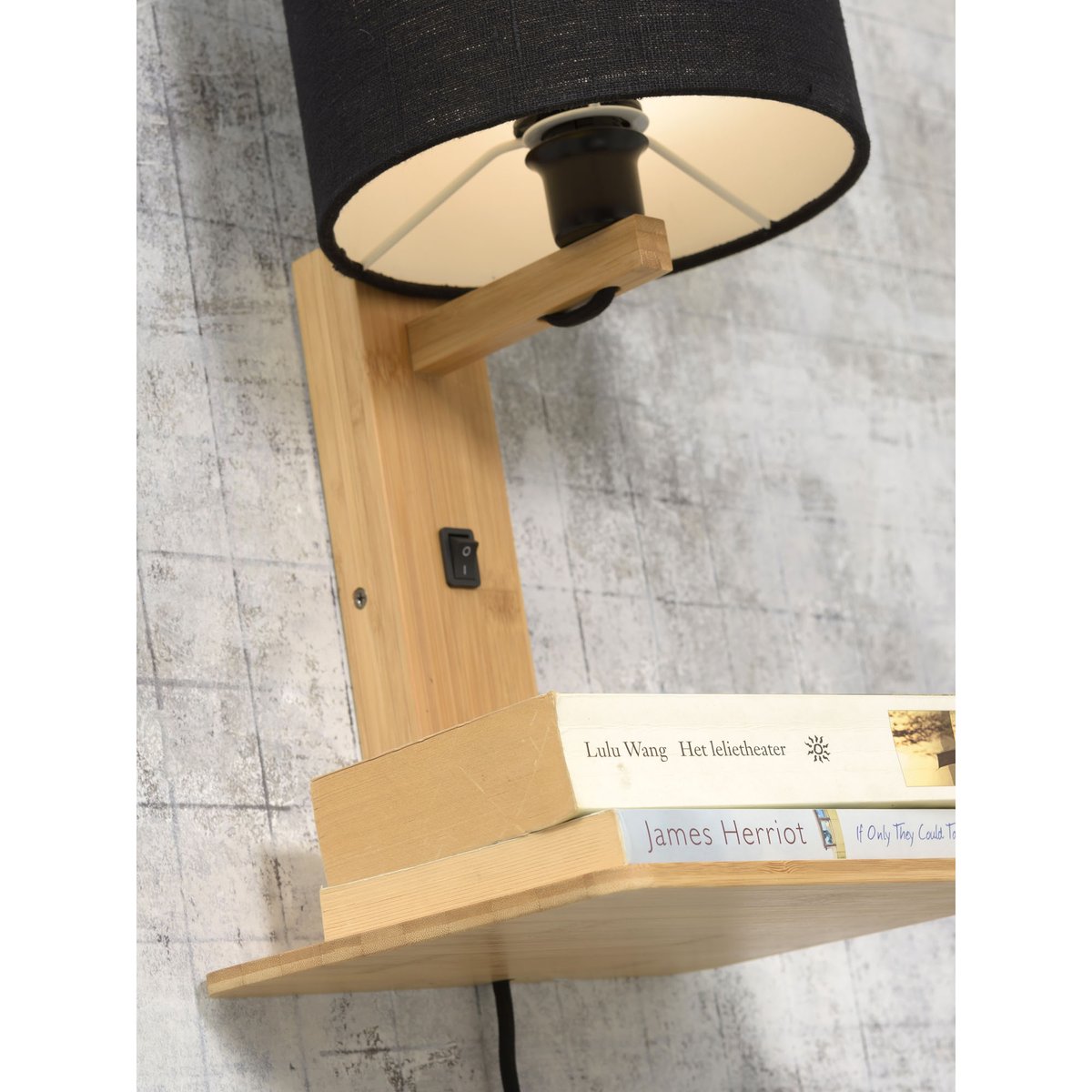 Lampe Murale Bambou ANDES gris foncé, GOOD & MOJO