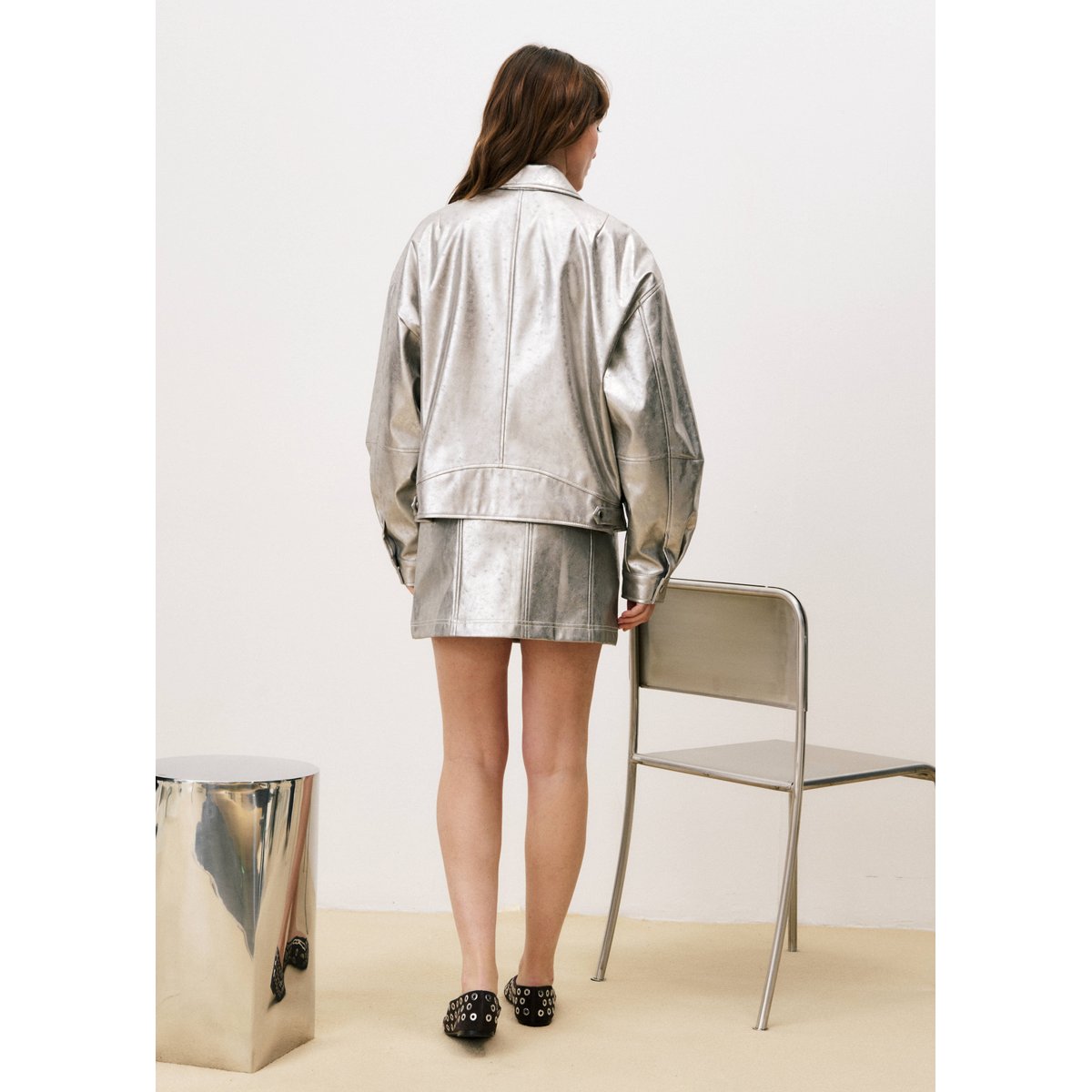 Bomber CHAMINA argente, FRNCH