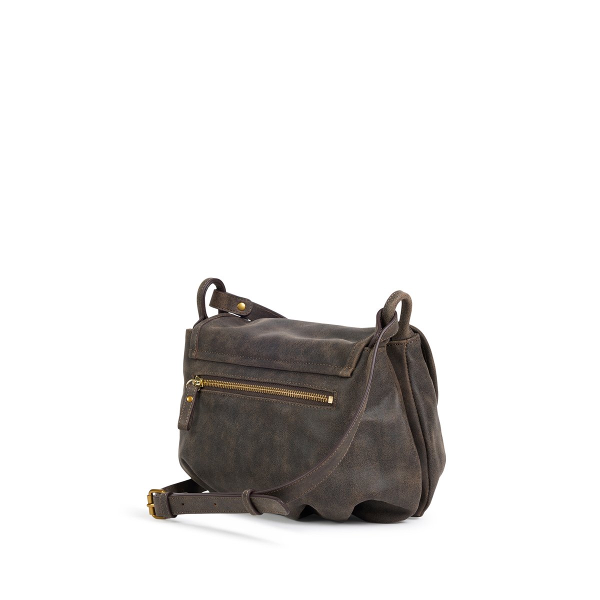 Sac à bandoulière en cuir souple JEN marron vieilli, NAT & NIN