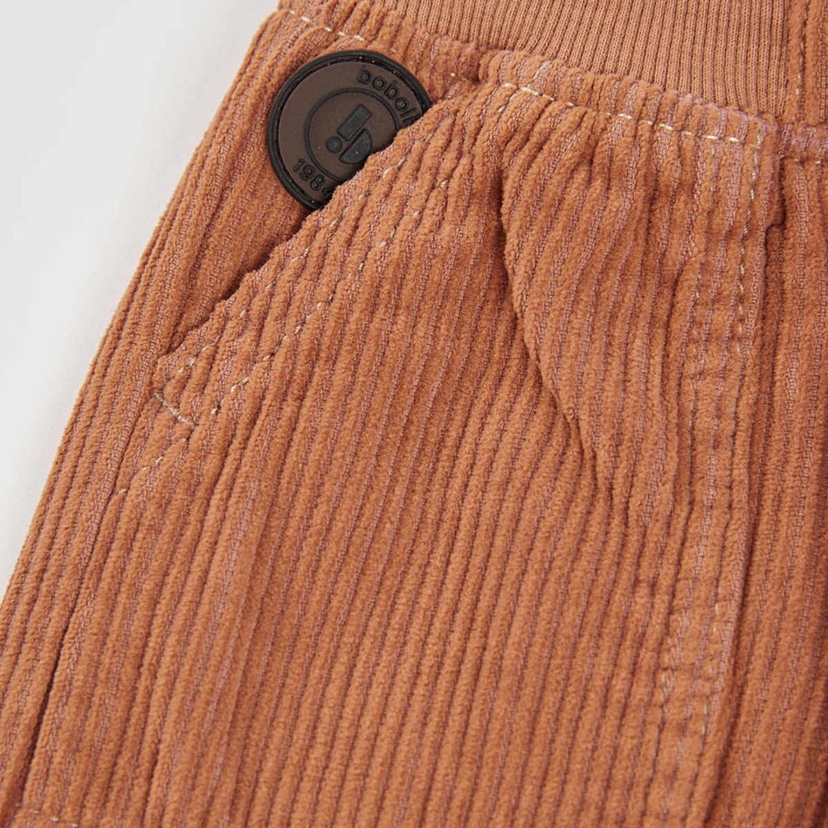 Pantalon garçon velours côtelé avec poches marron, BOBOLI