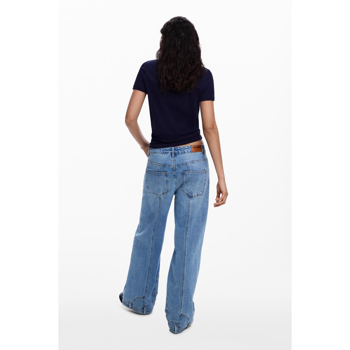 Tee-shirt grande fleur bleu, DESIGUAL