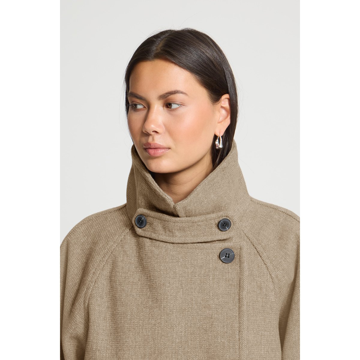 Veste d'extérieur beige desert taupe melange, ICHI