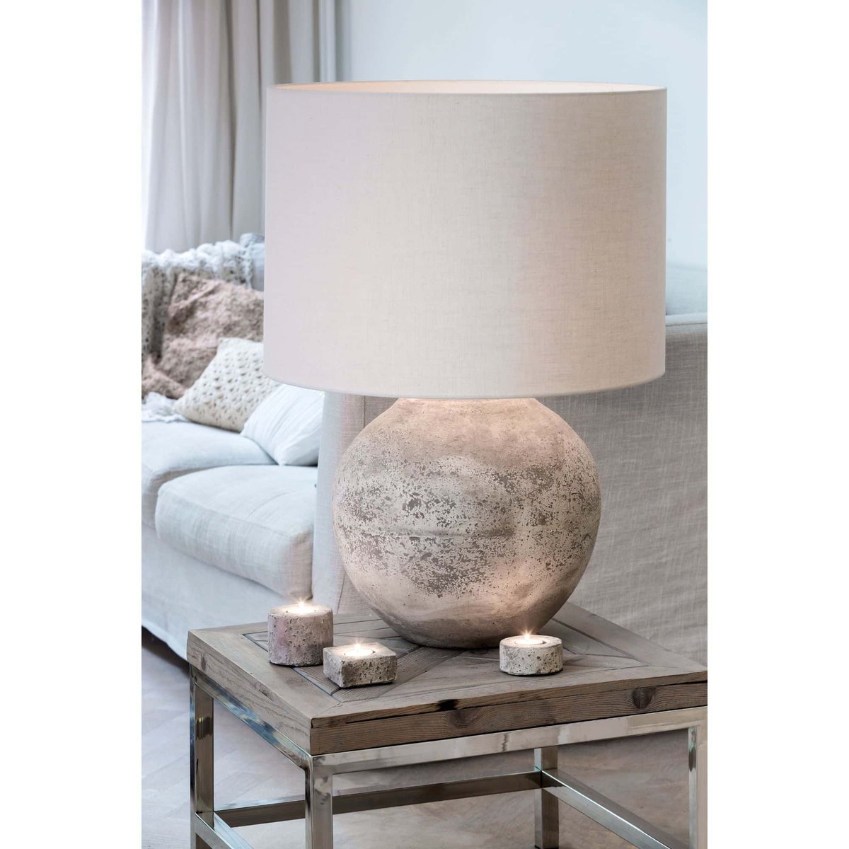 Abat-Jour Textiles LIVIGNO protéines, LIGHT & LIVING