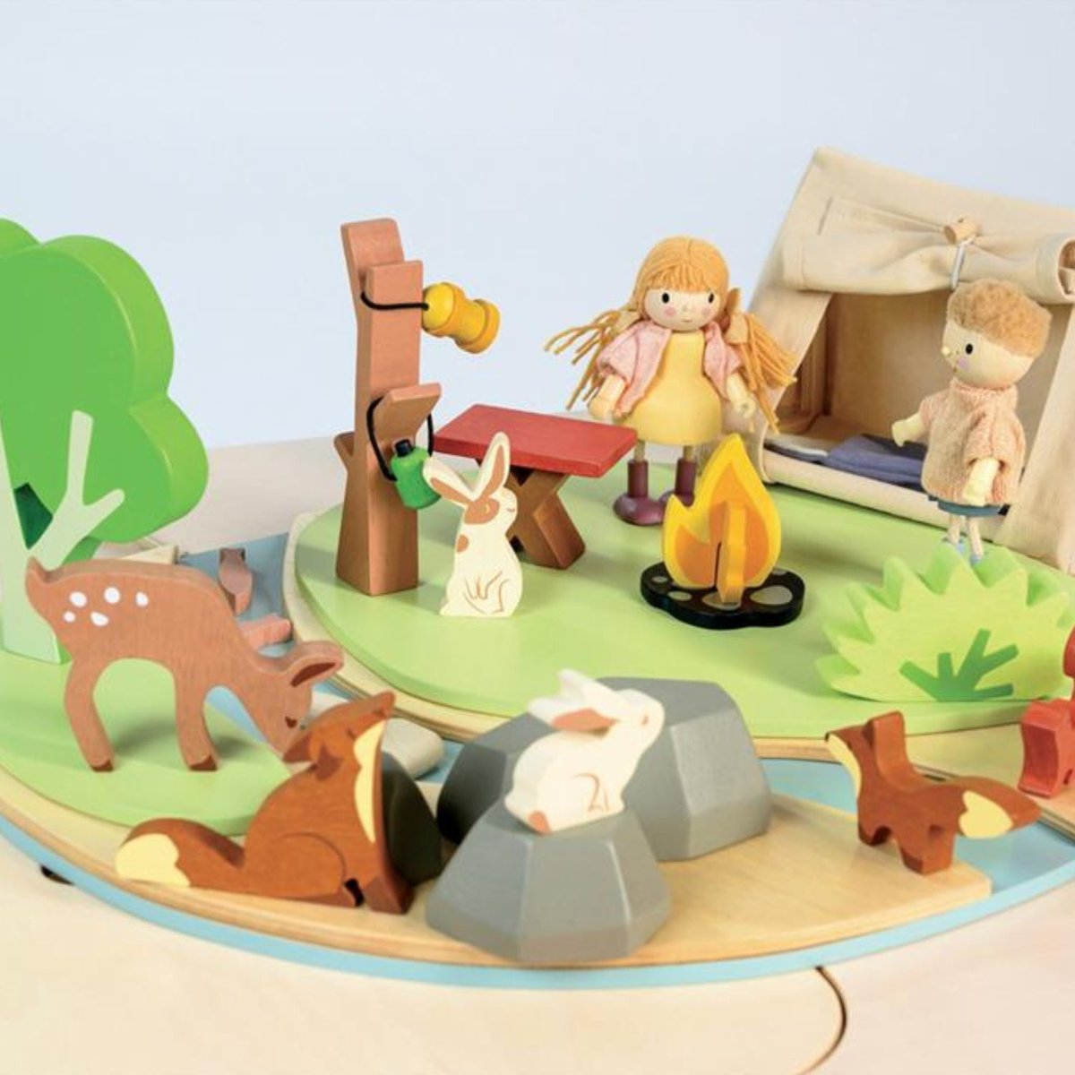 Set Camping vert, bleu, TENDER LEAF TOYS