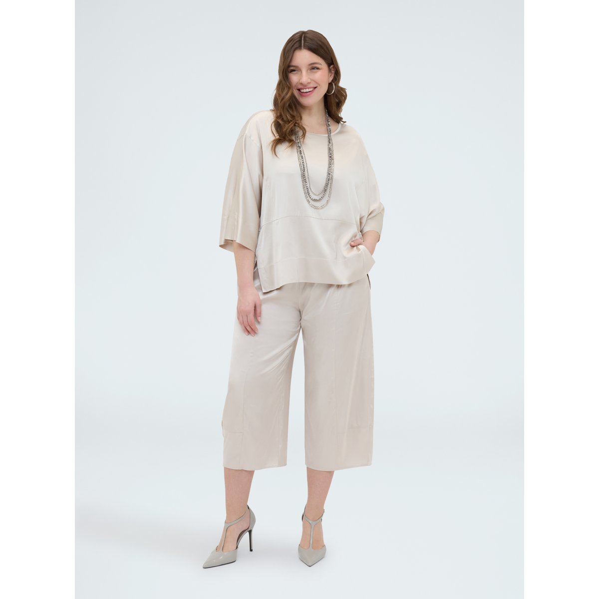 Blouse avec encolure bateau blanc, FIORELLA RUBINO