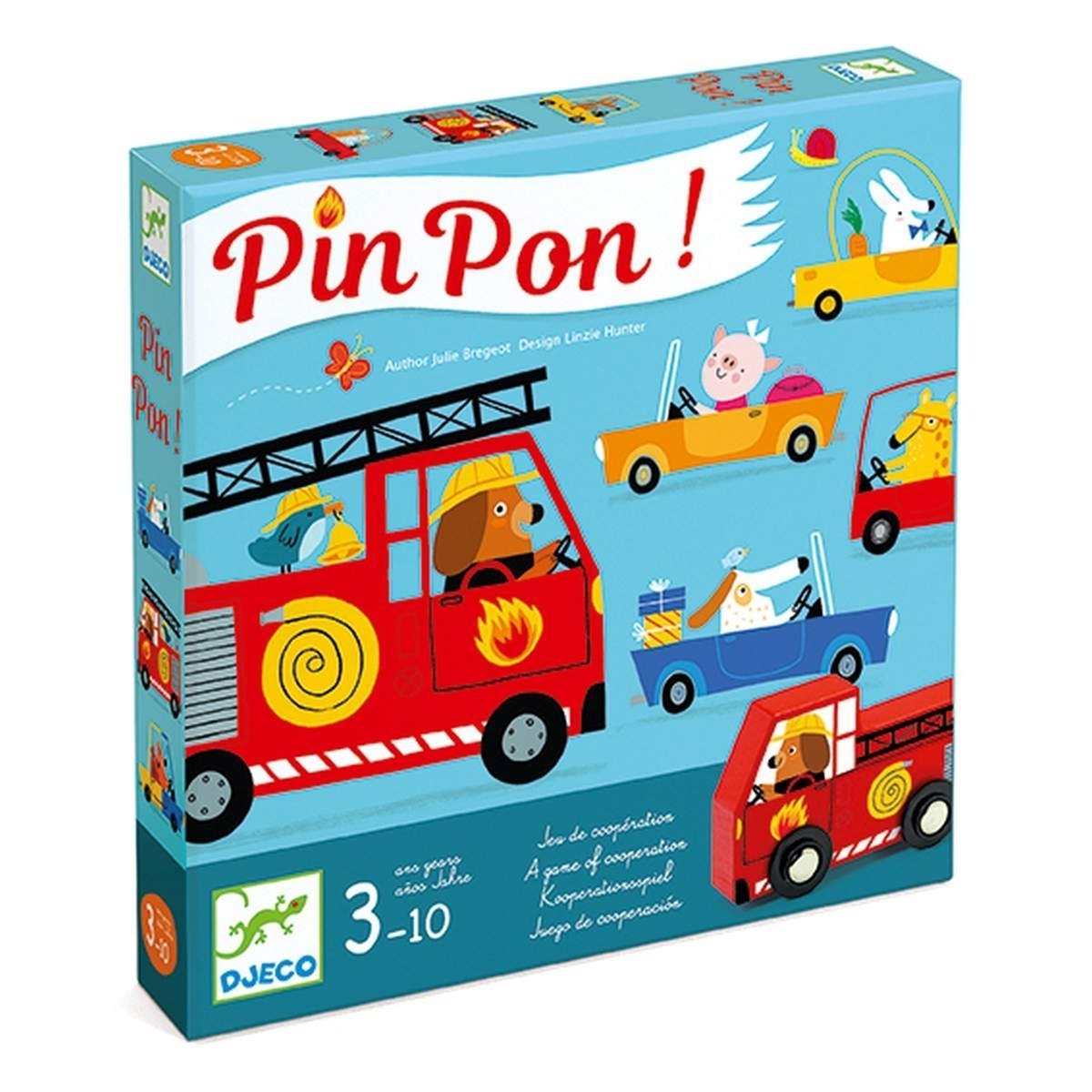 Jeu de coopération Pin Pon multicolore, DJECO