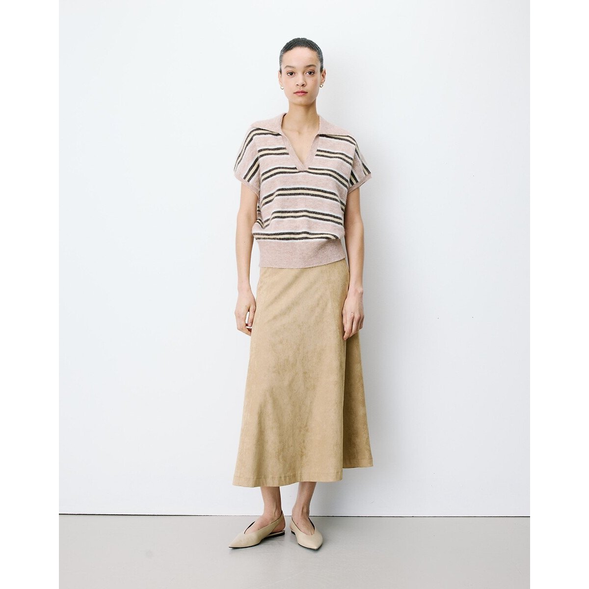 Pull à rayures, AIZEN beige, GRACE & MILA