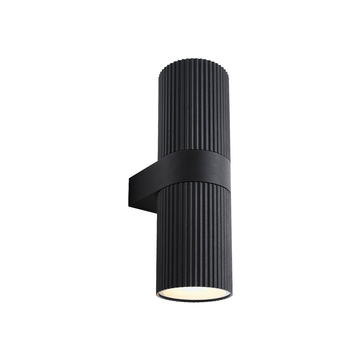 Applique murale extérieure surface cannelée en métal, KYKLOP Maxi noir, NORDLUX