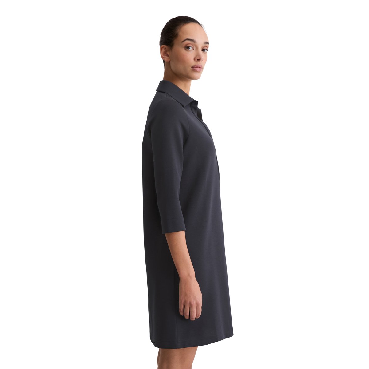 Robe en jersey relaxed en qualité interlock bleu foncé, MARC O'POLO