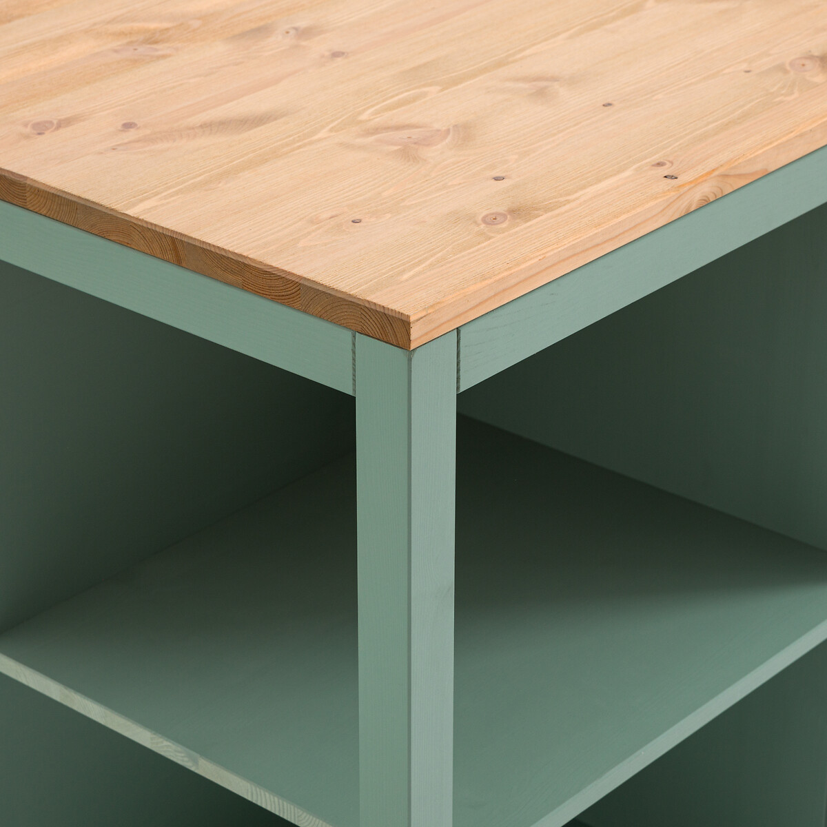 Carlos Solid Pine Kitchen Island green/natural, LA REDOUTE INTERIEURS