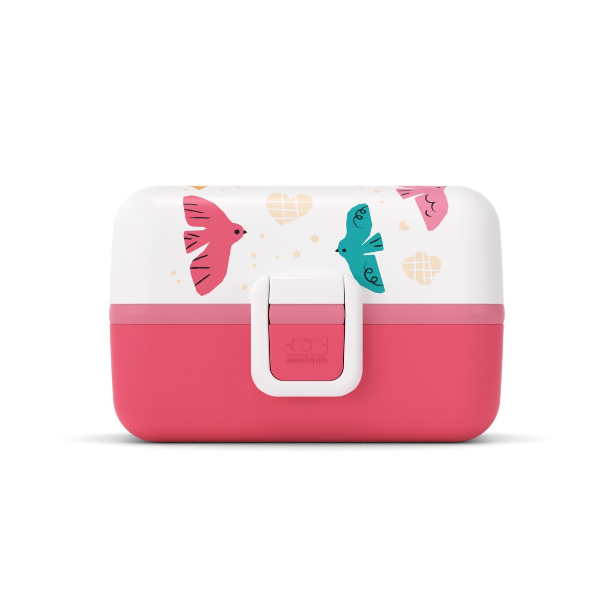 Lunch box à compartiments pour enfant 800ml, MB Tresor rose birds, MONBENTO
