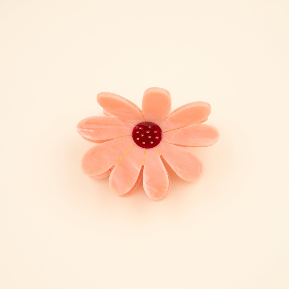 Pince à cheveux FLEUR ROSE rose et framboise, COUCOU SUZETTE