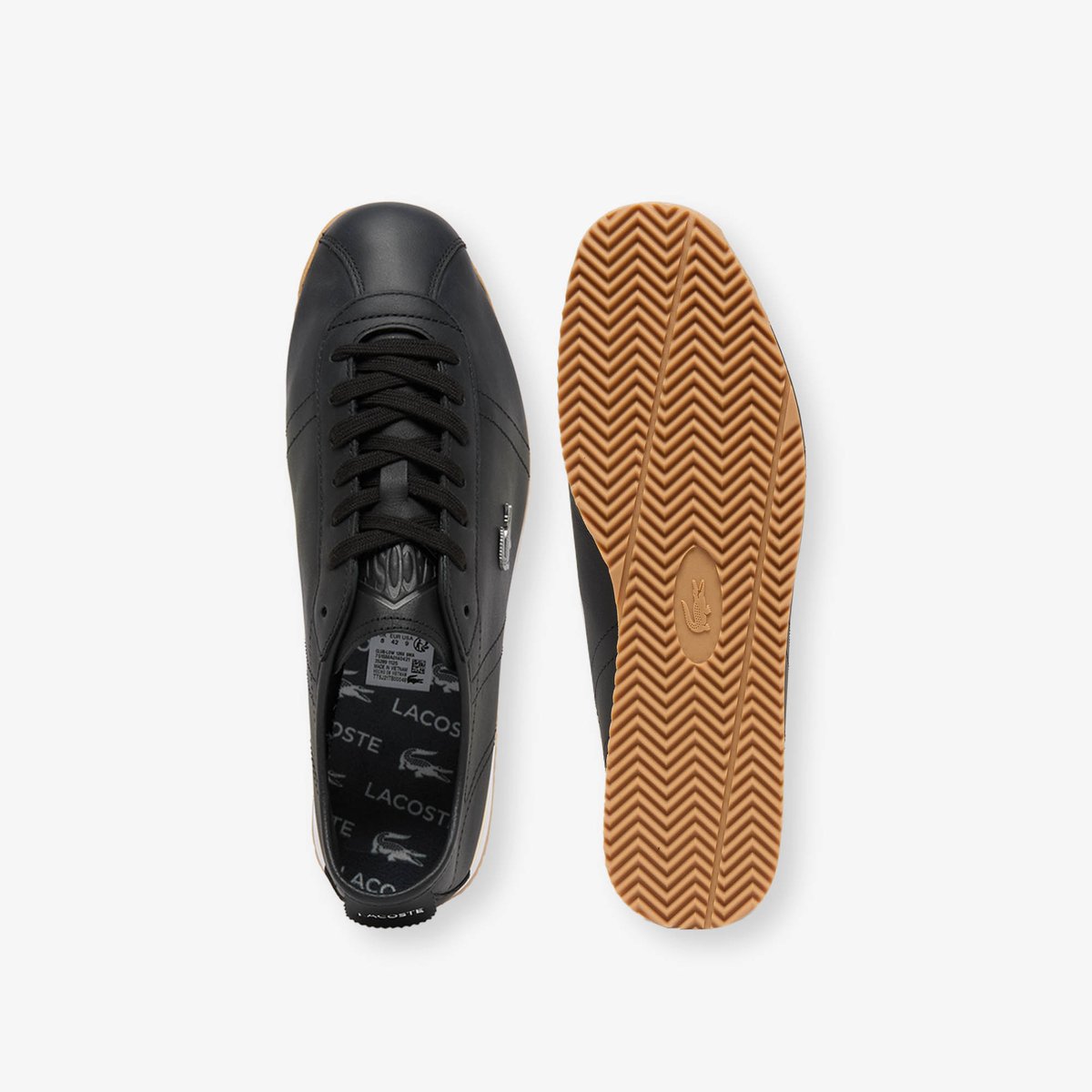 Sneakers Club-Low homme en cuir noir-421, LACOSTE