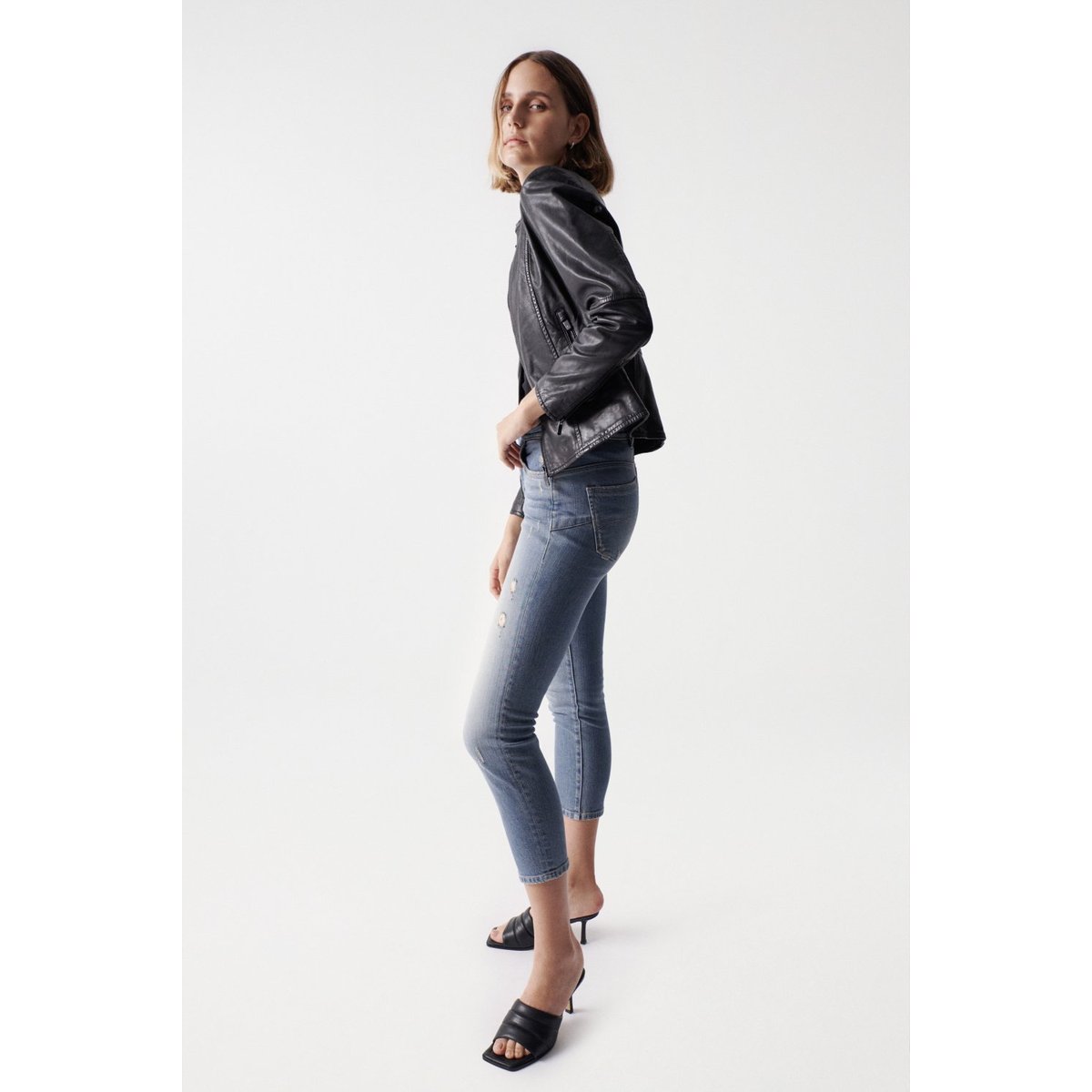 VESTE EN CUIR noir, SALSA JEANS